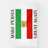 Maak Perzië weer geweldig - Shah van Iran vlag Spandoek (Verticaal)