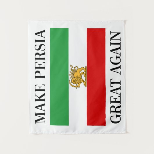 Maak Perzië weer geweldig - Shah van Iran vlag Wandkleed (Voorkant)