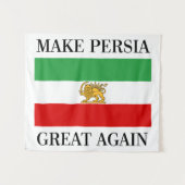 Maak Perzië weer geweldig - Shah van Iran vlag Wandkleed (Voorkant (horizontaal))