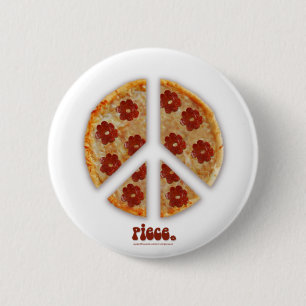 "Maak Pizza, geen oorlog" Buttonnen Ronde Button 5,7 Cm
