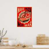 Maak Pizza, geen oorlog, Poster (Keuken)