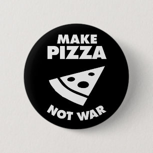 Maak Pizza geen oorlog Ronde Button 5,7 Cm