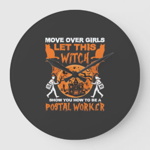 Maak plaats meisjes laat heks postbode Halloween_ Grote Klok