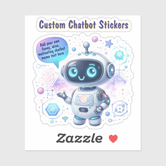 Maak pratende chatbot-memes cartoon-sjablonen sticker (Vel)