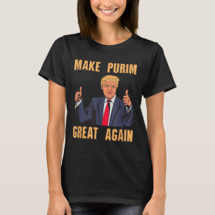 Maak Purim weer geweldig grappig Trump-kostuum Heb T-shirt