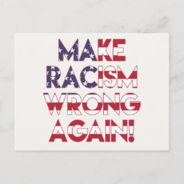 Maak racisme nog een keer verkeerd! Protest tegen  Briefkaart