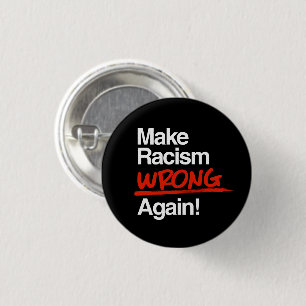Maak racisme weer fout Classic Ronde Sticker Button 3,2 Cm