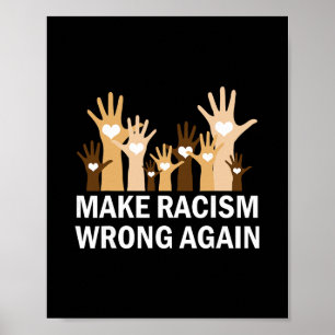 Maak Racisme Weer Verkeerd Anti-haat Weerstand Ant Poster