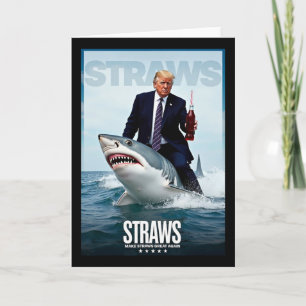 Maak Rietjes Groot Again Meme-ontwerp Kaart
