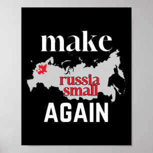 Maak Rusland Klein Again Oekraïne Vlag Kleur Rusla Poster