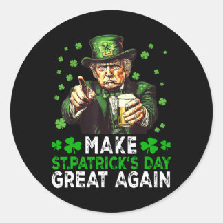 Maak Saint Patrick's Day weer geweldig Vlag van de Ronde Sticker