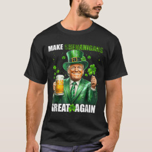 Maak Shenanigans weer geweldig Donald Trump St Pat T-shirt