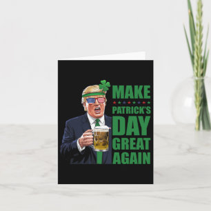 Maak St Patrick Day Groot Again Trump Drinken  Kaart