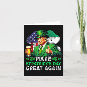 Maak St Patrick Day Groot Again Trump Drinkende Bi Kaart