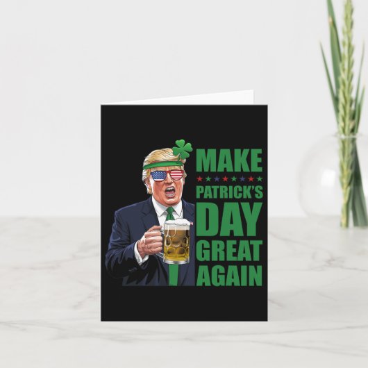 Maak St Patrick Day weer geweldig Trump Drinken  Kaart (Voorkant)