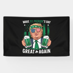 Maak St. Patrick's Day Groot Again Iers Trump Spandoek