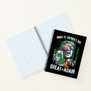 Maak St. Patrick's Day weer geweldig, grappig Trum Notitieboek