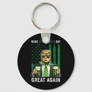 Maak St Patricks Day weer geweldig Grappig Trump M Sleutelhanger