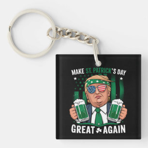 Maak St. Patrick's Day weer geweldig Iers Trump Sleutelhanger