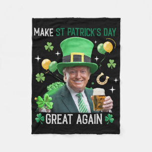 Maak St. Patrick's Day weer geweldig Ierse Leprech Fleece Deken