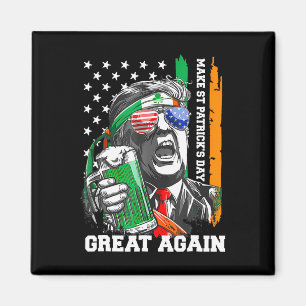 Maak St Patrick's Day weer geweldig Lucky Trump-bi Magneet
