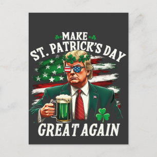 Maak St. Patrick's Day weer geweldig Trump Briefkaart