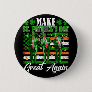 Maak St Patrick's Day weer geweldig Trump Dancing Ronde Button 5,7 Cm