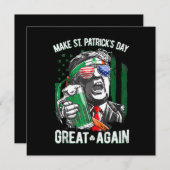 Maak St. Patrick's Day weer Groot Funny Trump Kaart (Voorkant / Achterkant)