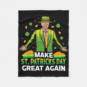 Maak St. Patricksdag weer geweldig Lucky Clover Pr Fleece Deken