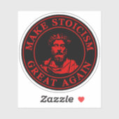 Maak stoïcisme weer groot (rood) sticker (Vel)