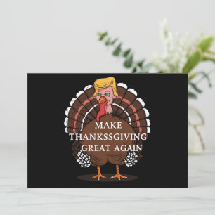 Maak Thanksgiving Groot Again Trump Kalkoen 2024  Feestdagenkaart