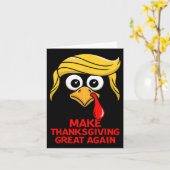 Maak Thanksgiving weer geweldig, Trump Turkije gra Kaart (Gele Bloem)