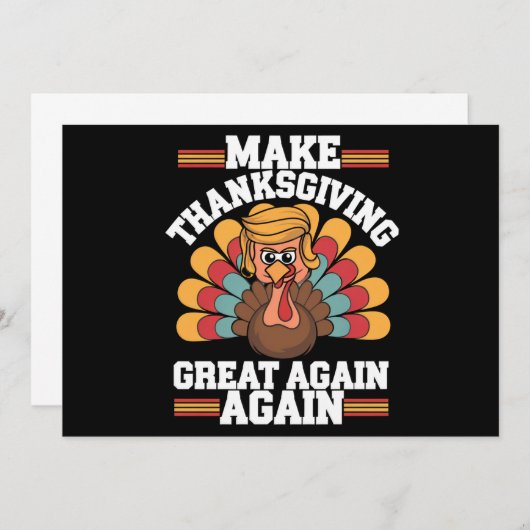 Maak Thanksgiving weer groot Trump Turkije 2024 Kaart (Voorkant / Achterkant)