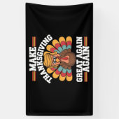 Maak Thanksgiving weer groot Trump Turkije 2024 Spandoek (Verticaal)
