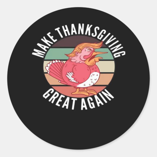 Maak Thanksgiving weer groot Trumpkin – Politiek Ronde Sticker (Voorkant)