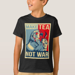 Maak thee geen oorlog. Tealover Japanse Boeddha kr T-shirt