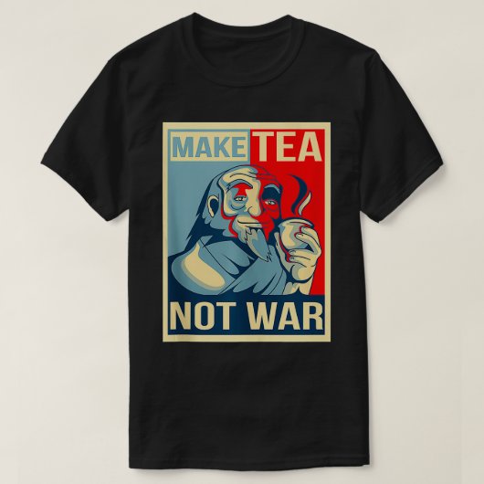Maak thee Niet Tealover Japanse Boeddha Kruidenvre T-shirt (Design voorkant)