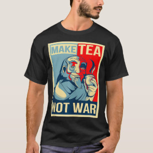 Maak thee Niet Tealover Japanse Boeddha Kruidenvre T-shirt