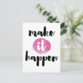 Maak tot het Citaat van het gebeuren Briefkaart (Staand voorkant)