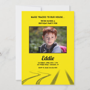 Maak Tracks Foto Verjaardagsfeest Kaart