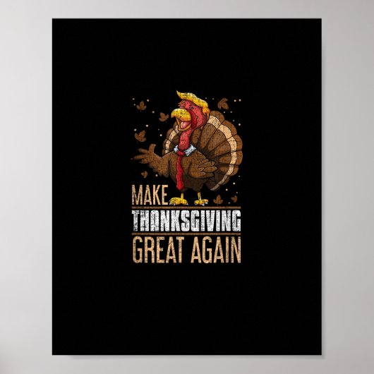 Maak Turkije weer groot Grappige Thanksgiving Trum Poster (Voorkant)