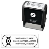 Maak uw bedrijfslogo adres zelf-inkende stempel (In situ)