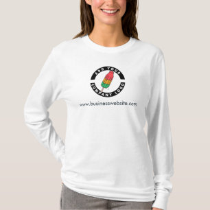 Maak uw bedrijfslogo en websiteadres t-shirt