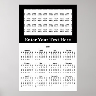 Maak uw eigen 2019 aangepaste kalenderposter poster