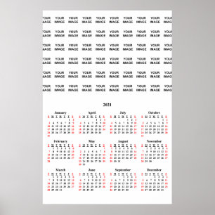 Maak uw eigen 2021 aangepaste kalenderposter poster