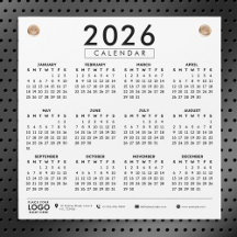 Maak uw eigen 2026 zakelijke logo-agendacalender