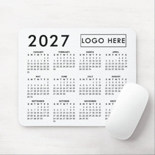 Maak uw eigen 2027 Zakelijke Logo Agenda Kalender Muismat
