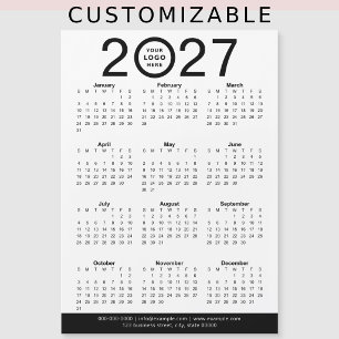 Maak uw eigen 2027 zakelijke logo-agendacalender