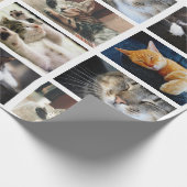 Maak uw eigen 5 Foto collage op wit Cadeaupapier (Hoek)