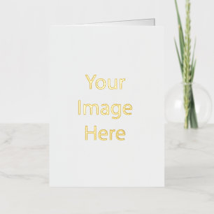 Maak uw eigen 5x7 goud folie gevouwen wenskaart